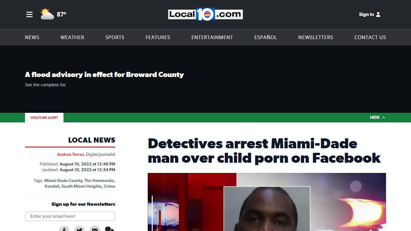 Detectives arrest Miami-Dade man over child porn on Facebook